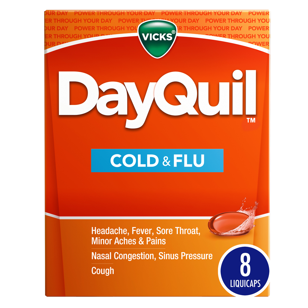 Vicks dayquill cold&flu liq cap 8ct