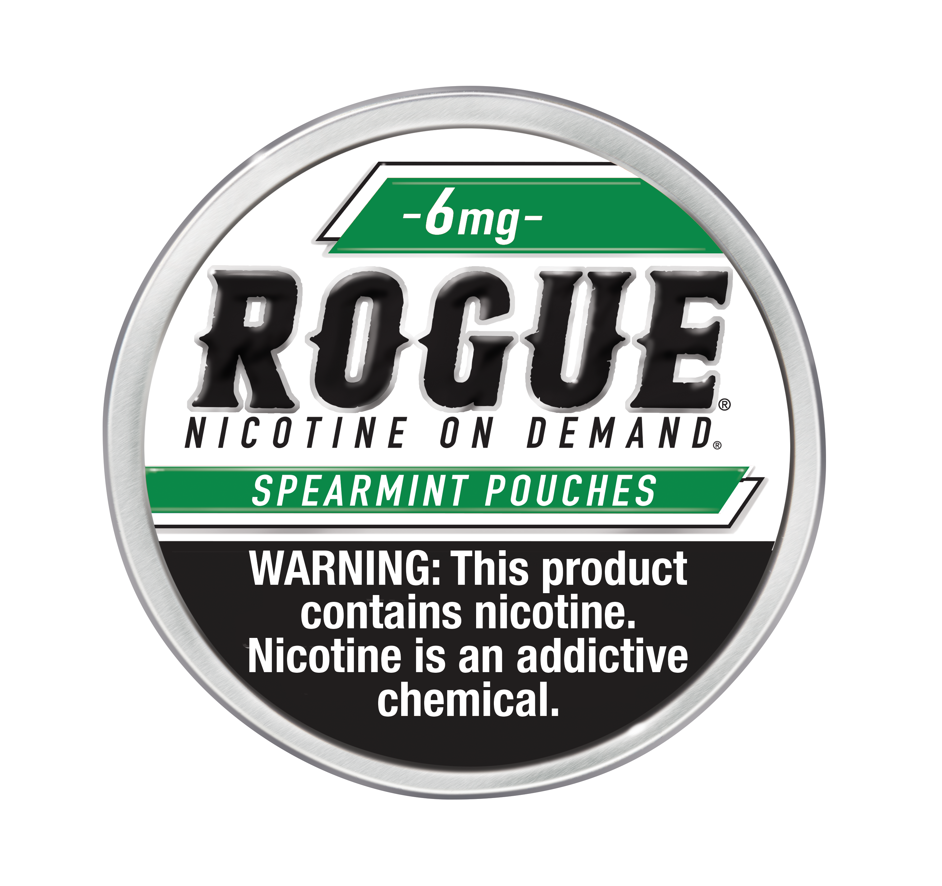 Rogue spearmint nicotine pouch 6mg 5ct