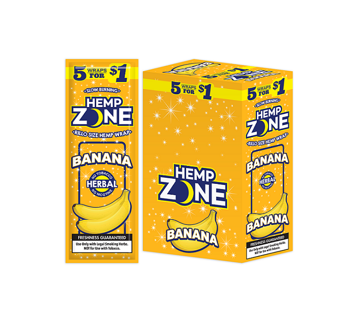Hemp zone banana wraps 5/$1 15/5pk