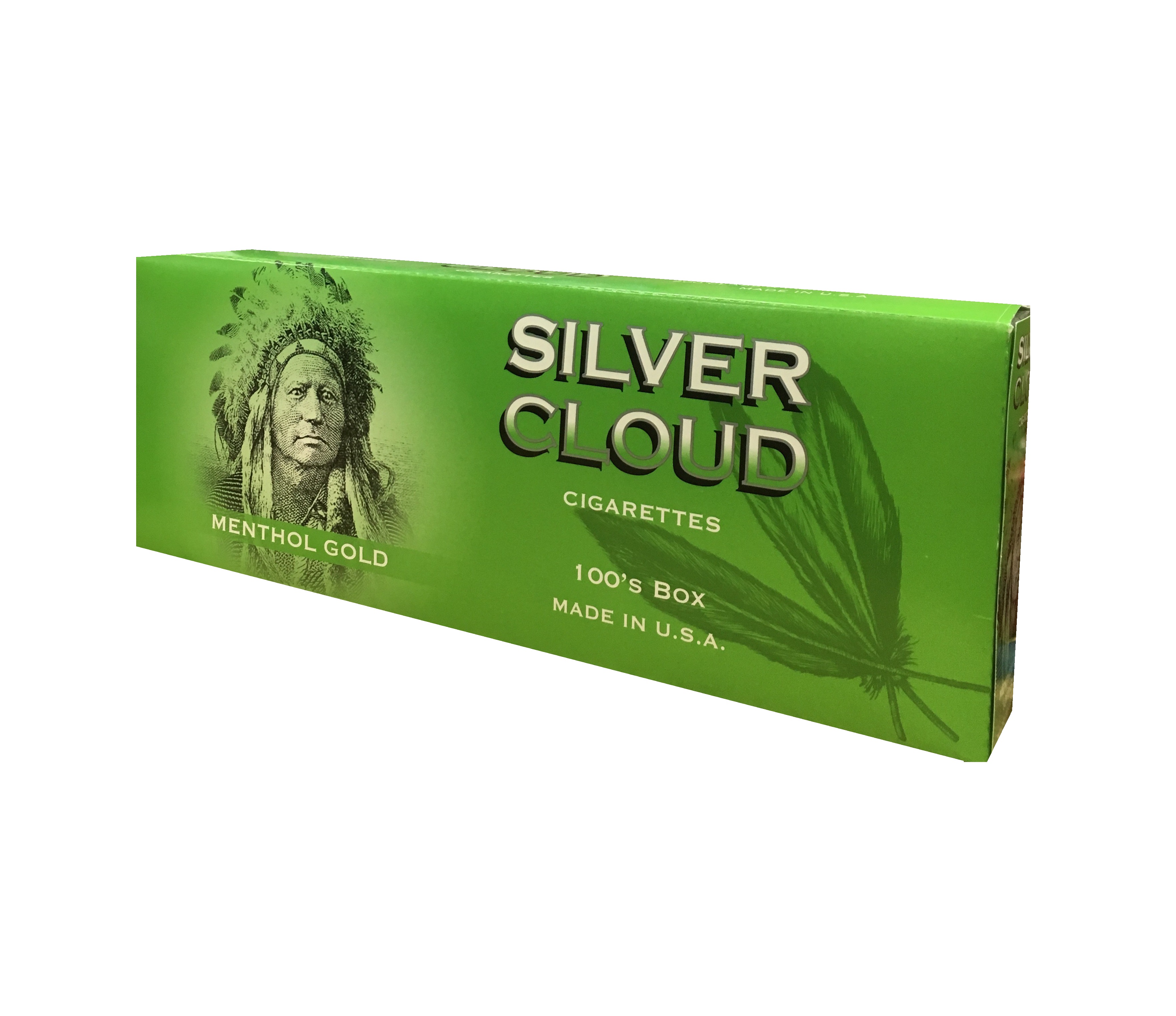 Silver cloud menthol gold 100 box