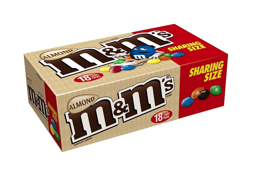 M&m`s chocolate with almond k/s 18ct