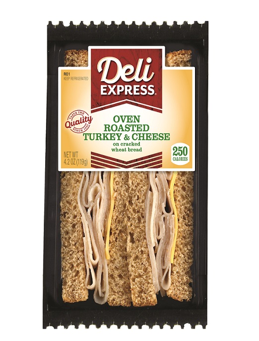 Deli express turkey & cheese wheat wedge 4.2oz