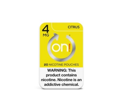 On citrus nicotine pouch 4mg 5ct
