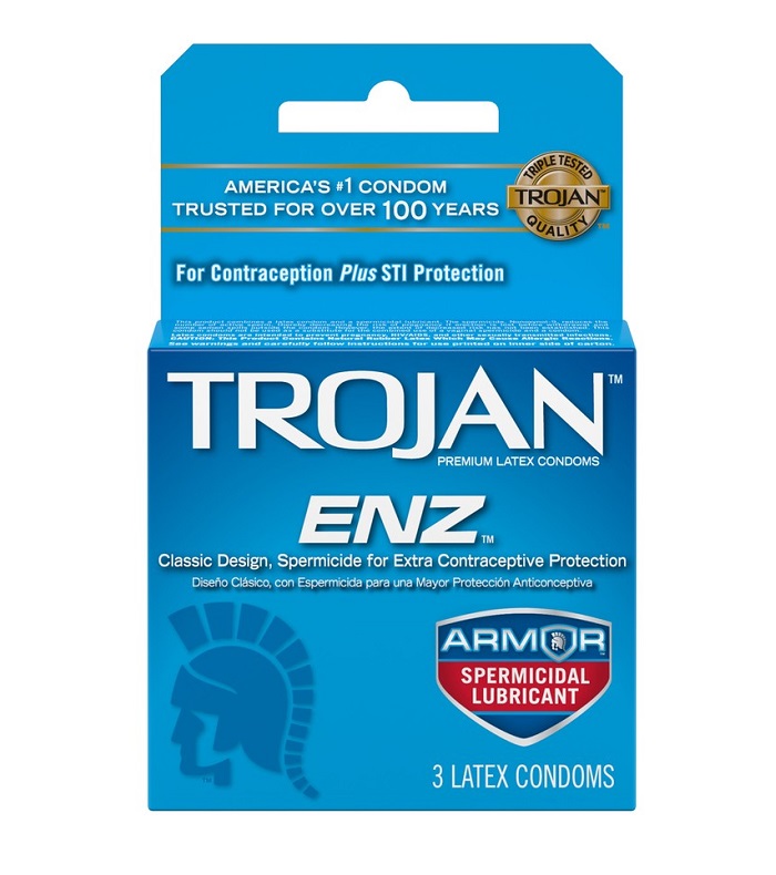 Trojan enz spermicidal lubricated 6ct