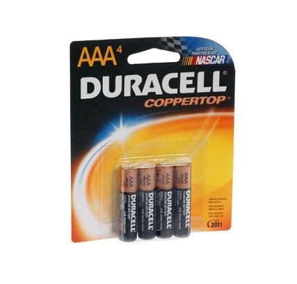 Duracell coppertop aaa 4pk 18ct