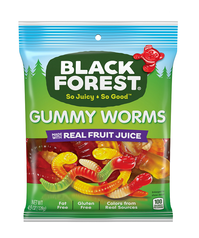 Black forest gummy worms h/b 4.5oz