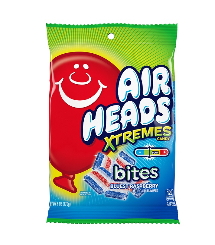 Air heads xtreme bluest raspberry bites h/b 6oz