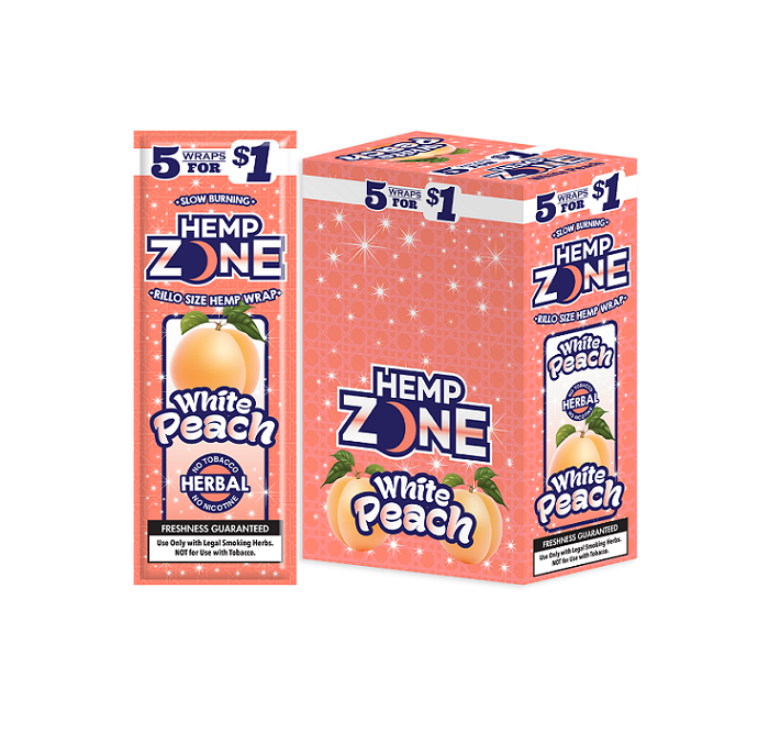 Hemp zone white peach wraps 5/$1 15/5pk