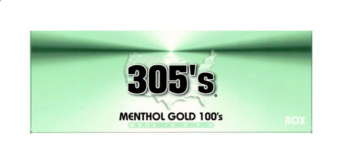 305 menthol gold 100 box