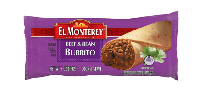 El monterey beef & bean burrito 5oz