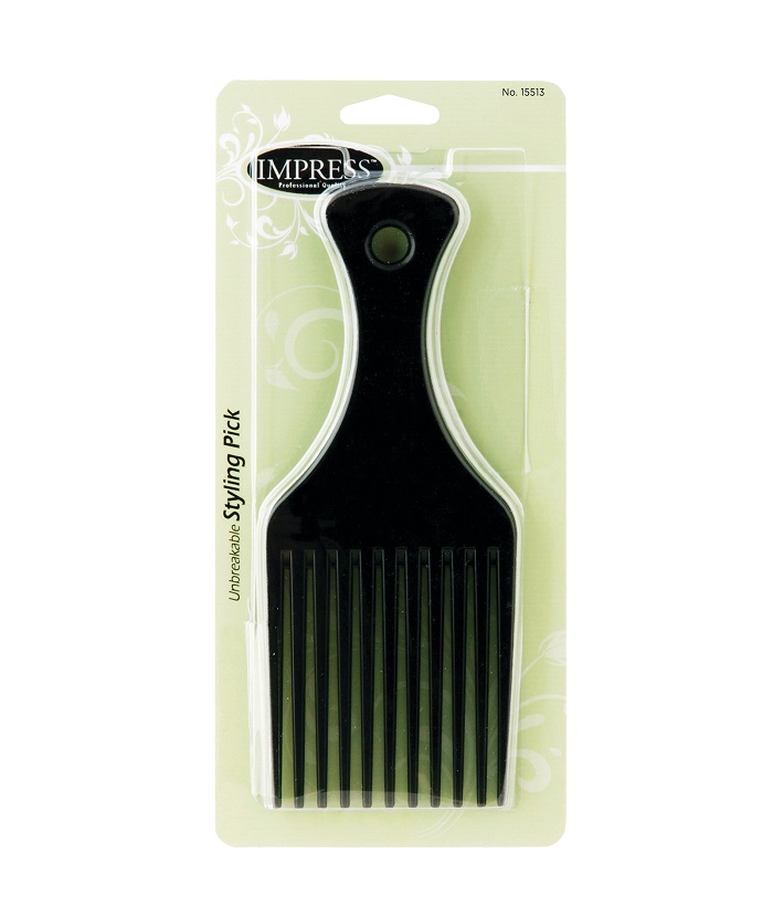 Impress black styling comb pick