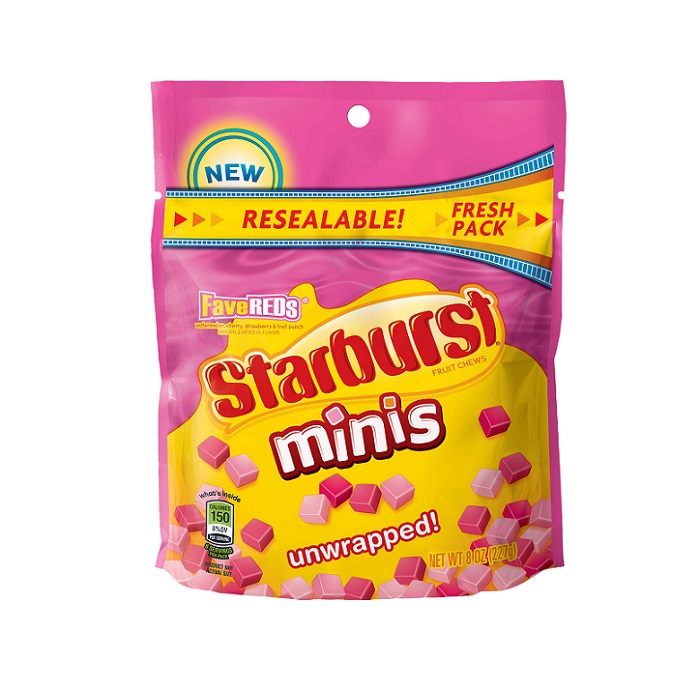 Starburst fave reds minis stand up bag 8oz