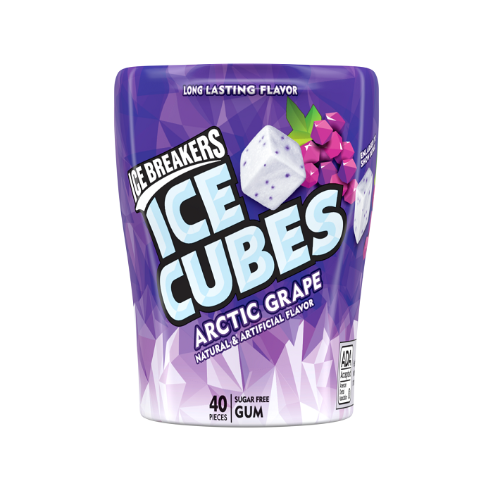 Ice breaker  arctic grape ice cubes btl 6ct 3.24oz