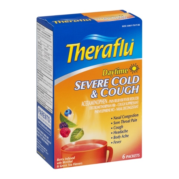 Thera flu daytime sevre cold & cough 6ct