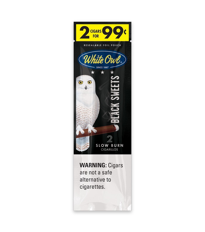 White owl 2/.99 f.p. blk sweets 30/2pk