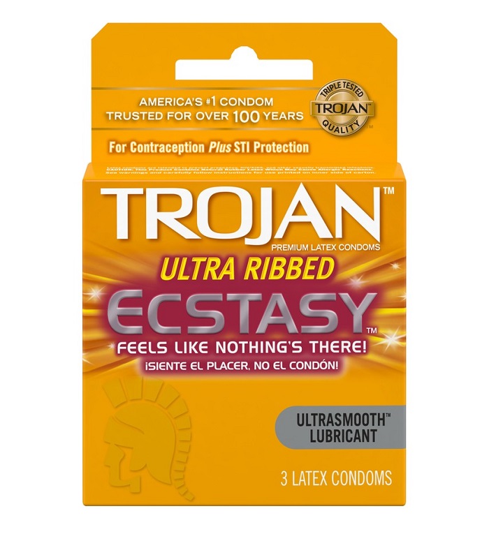 Trojan ecstasy ultra ribbed 6ct