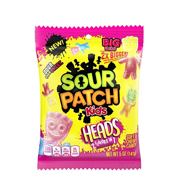 Sour patch kids heads soft & chewy h/b 5oz