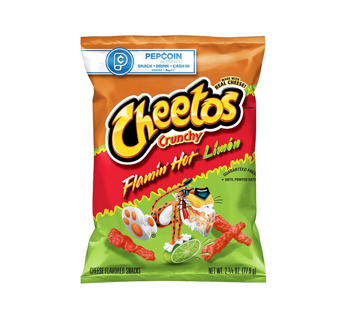 Cheetos xvl crunchy flamin hot limon 2.75oz