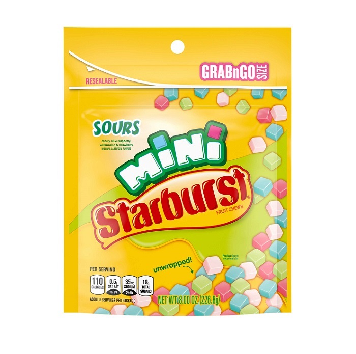 Starburst minis sours stand up bag 8oz
