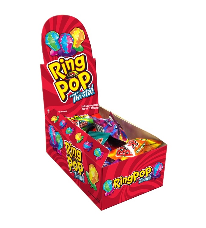 Ring pop twisted asst 24ct