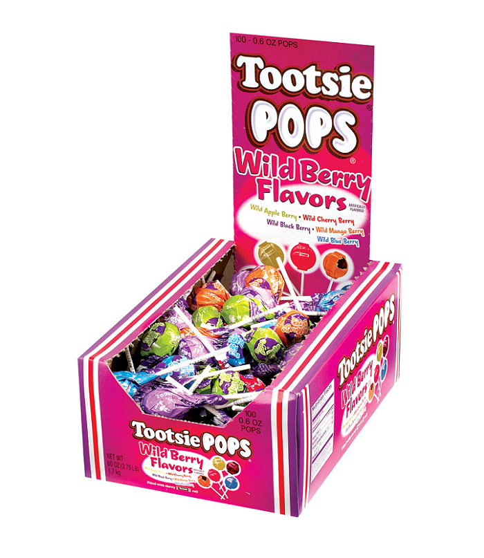 Tootsie wild berry pops 100ct