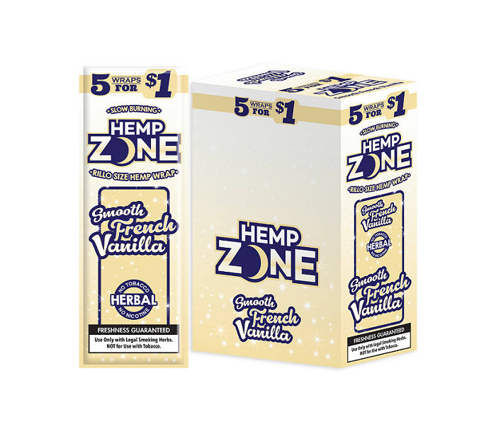 Hemp zone french vanila wraps 5/$1 15/5pk