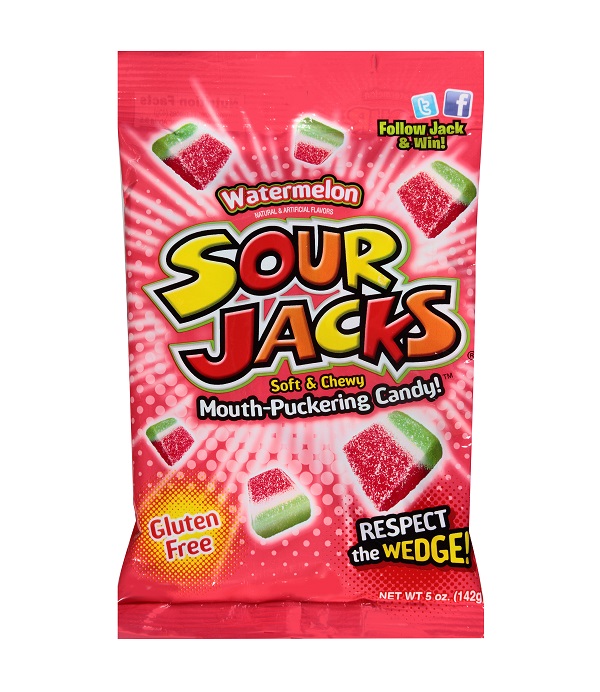 Sour jack watermelon sour candy h/b 5oz