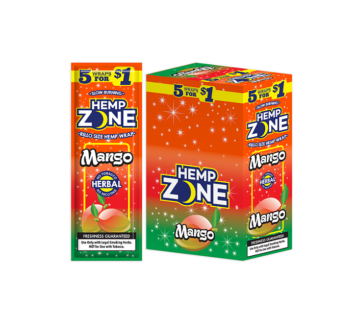 Hemp zone mango wraps 5/$1 15/5pk