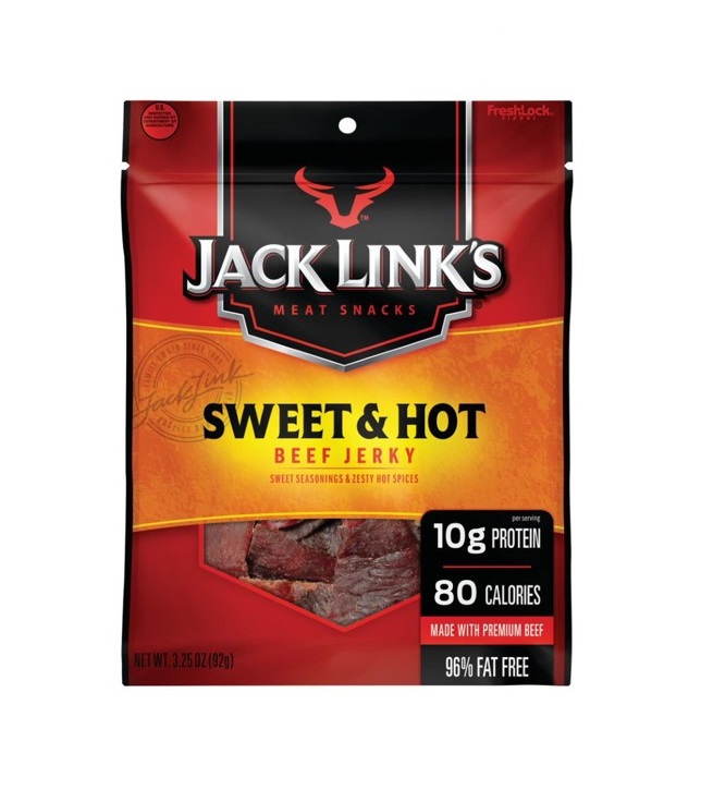 Jack links sweet & hot beef jerky 3.25oz