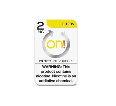 On citrus nicotine pouch 2mg 5ct