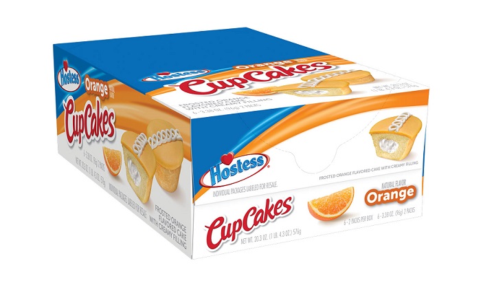 Hostess orange frosted cup cake 6ct