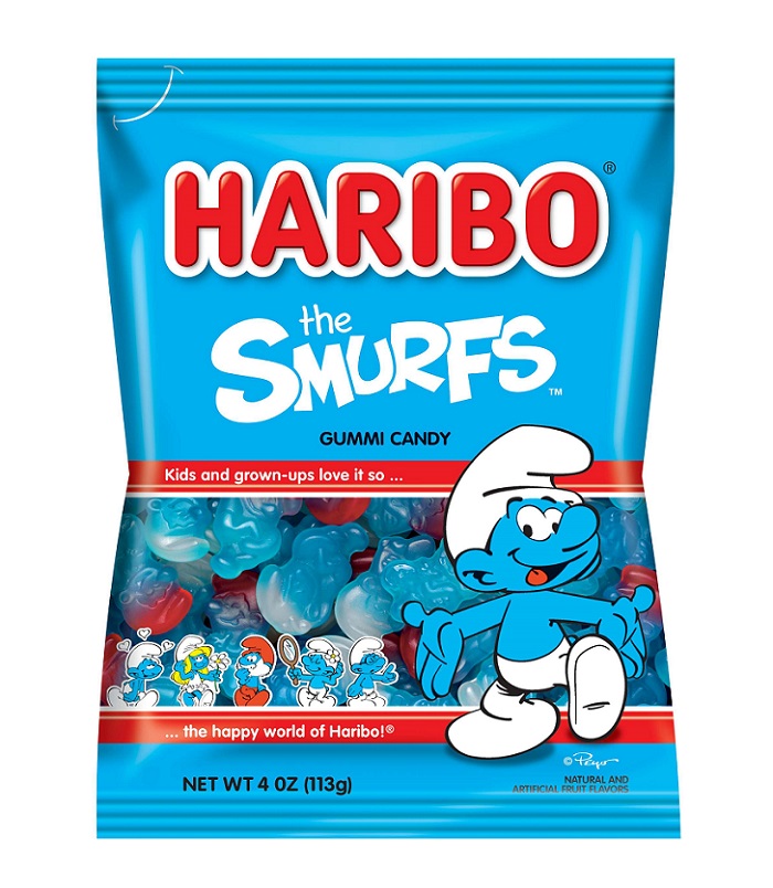 Haribo the smurfs gummi candy h/b 4oz