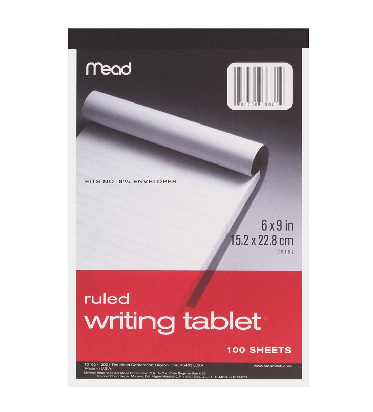 Mead writing tablet 6