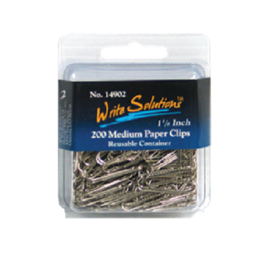 Write solution medium paper clips 200ct