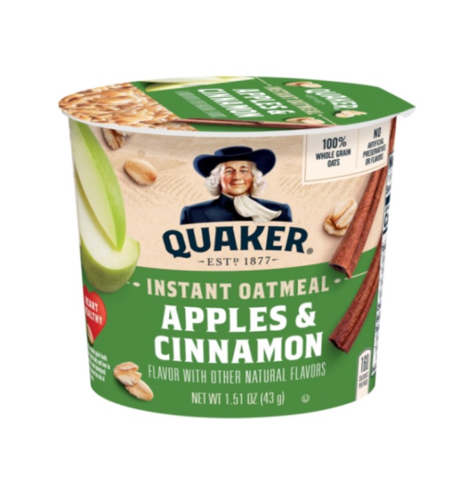 Quaker apple cinnamon oatmeal 12ct 1.51oz