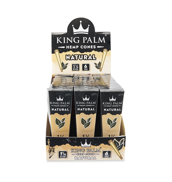 King palm natural hemp cones 1.25