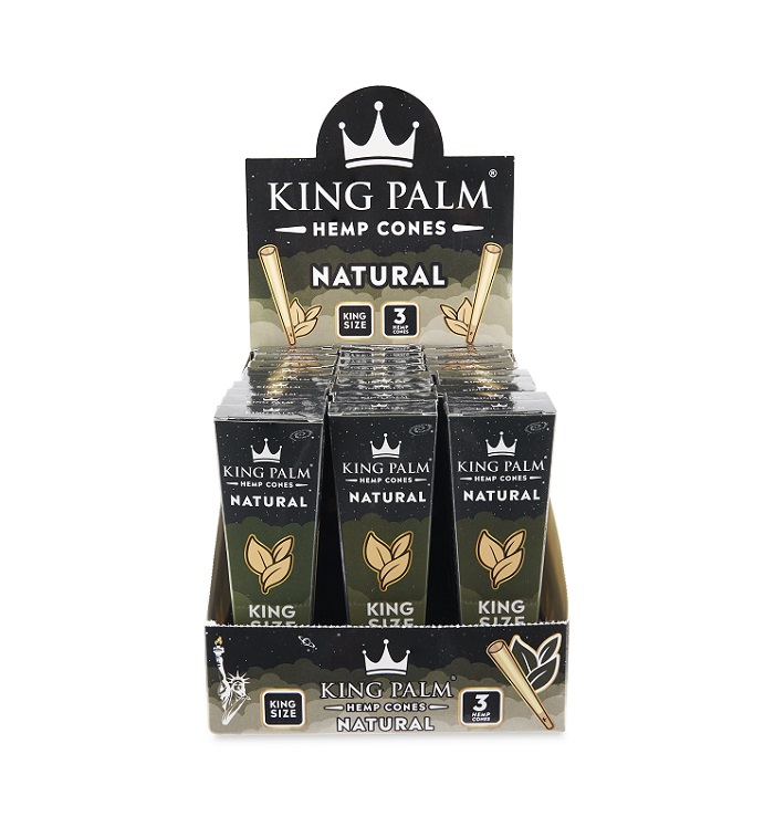King palm natural hemp cones k/s 30/3ct