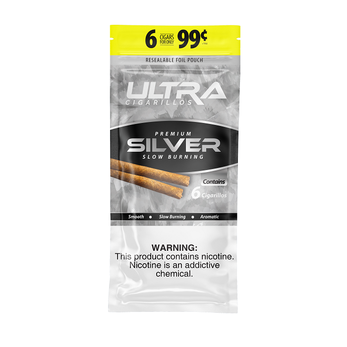 Ultra silver cigarillos 6/.99 15/6pk