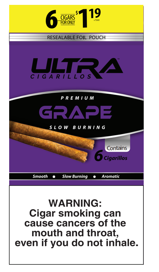 Ultra grape cigarillos 6/$1.19 15/6pk