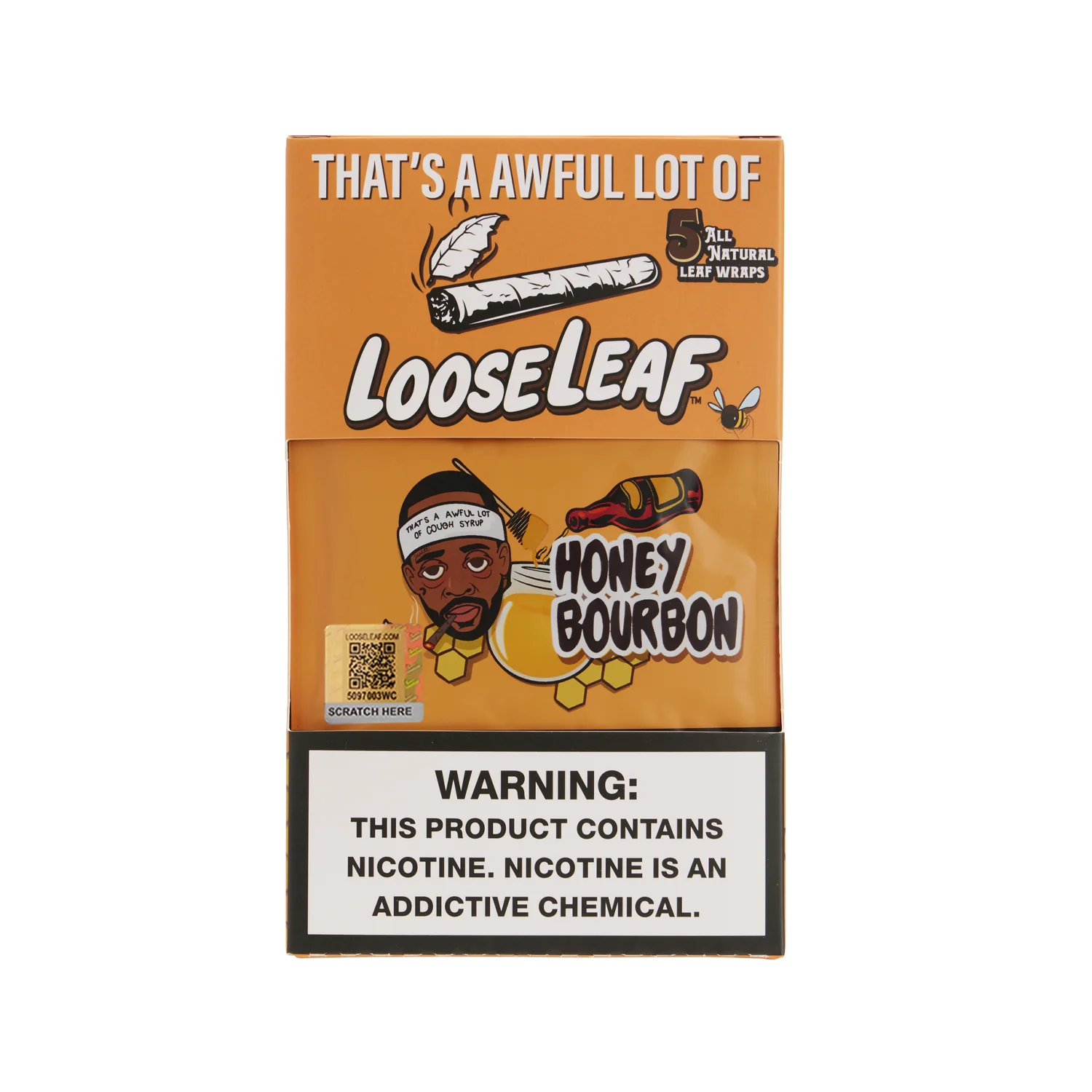 Loose leaf honey burbon cigar wraps 8/5pk