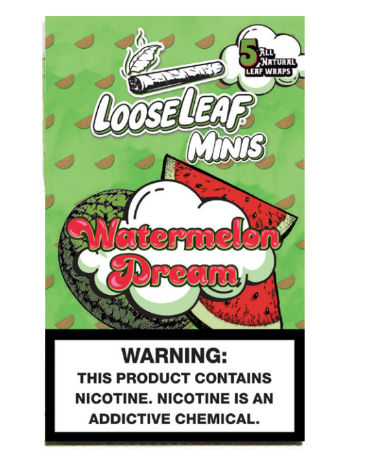 Loose leaf watermelon dream mini cigar wraps 8/5pk