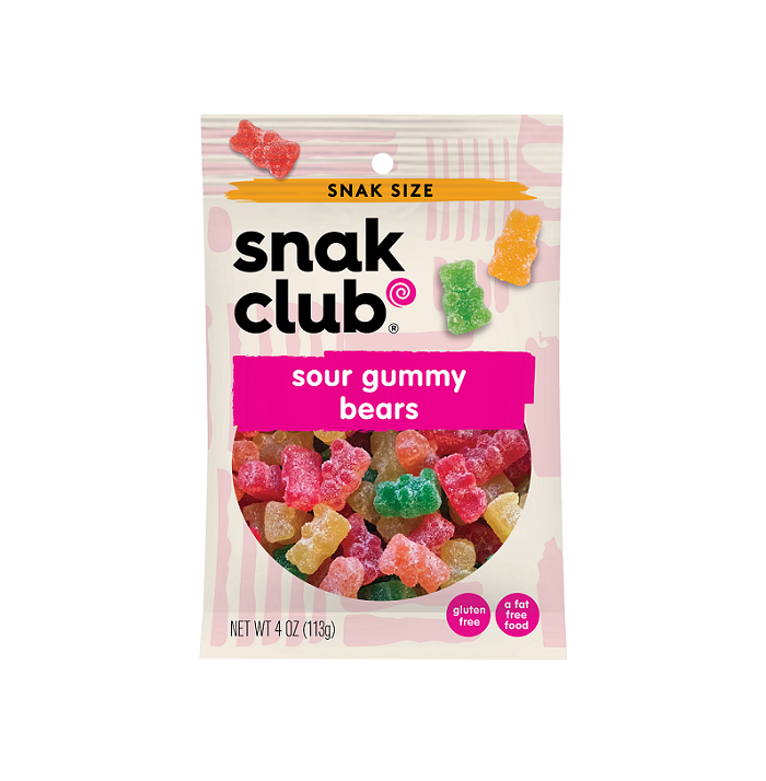 Snak club sour gummy bears 4oz