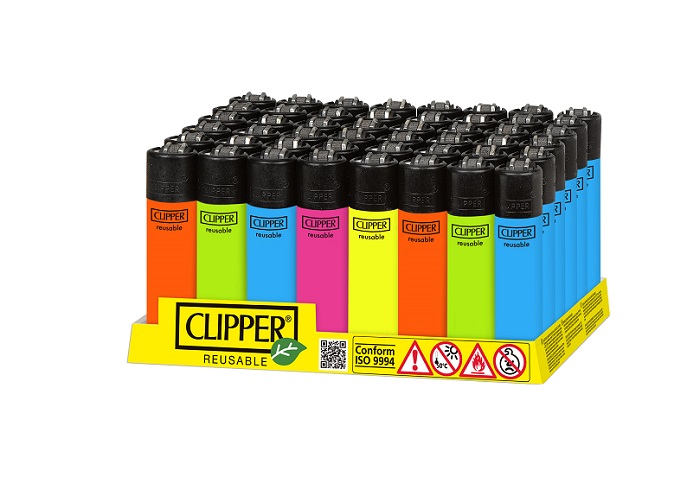 Clipper solid fluo lighter 48ct