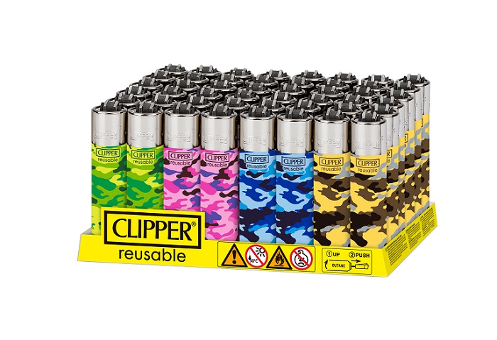 Clipper camouflage lighter 48ct