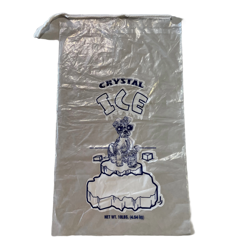 Crystal ice bag with drawstring 10# 500ct