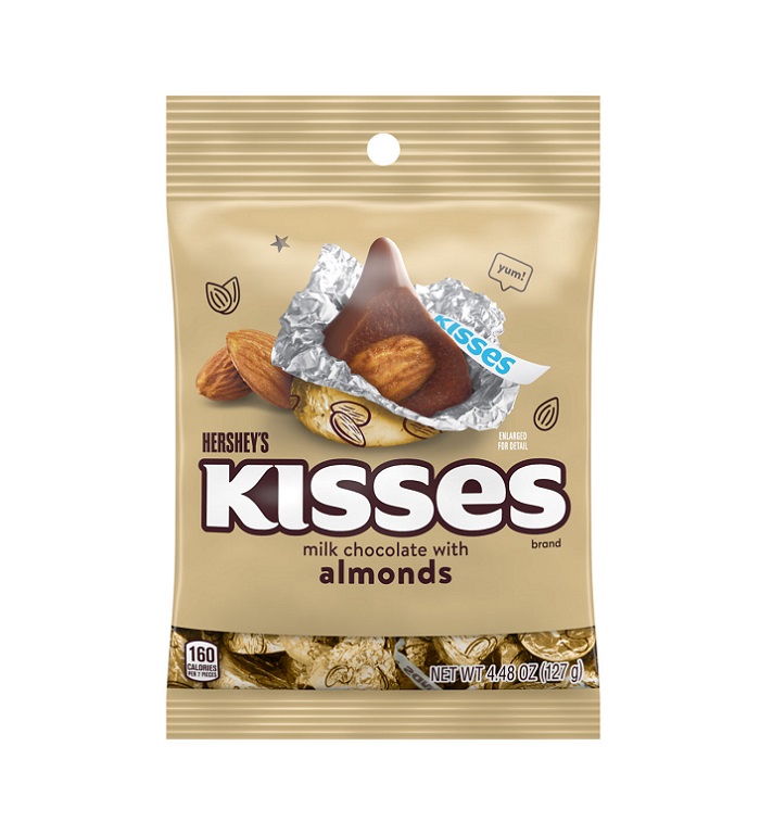 Hershey`s milk choc with  almond kisses 4.48oz