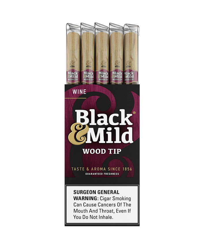 Blk&mld wine wood tip 25ct
