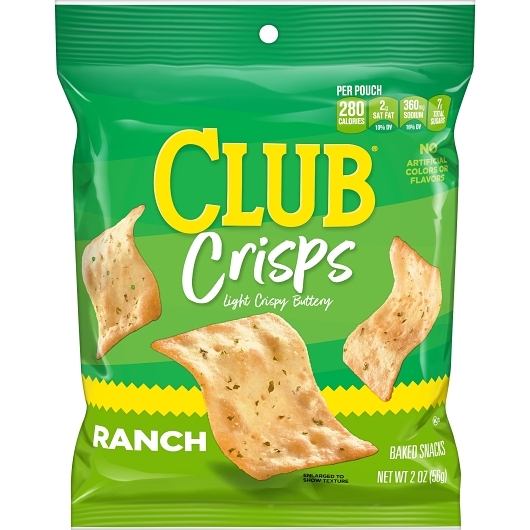 Club crackers crisps  ranch 2oz