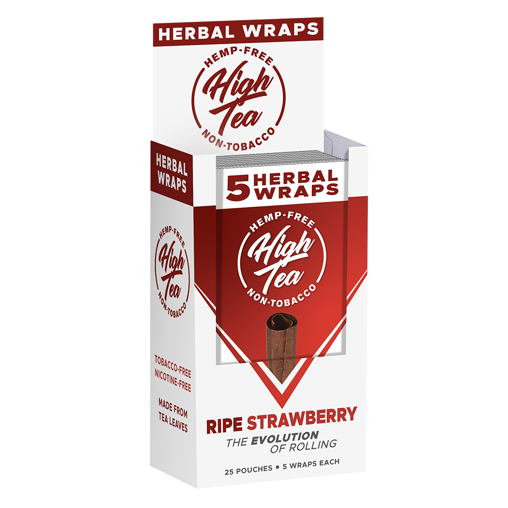 High tea herbal wraps ripe strawberry 25/5 ct