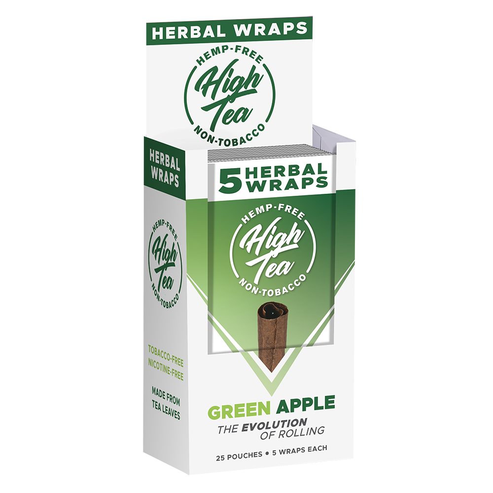 High tea herbal wraps green apple 25/5 ct